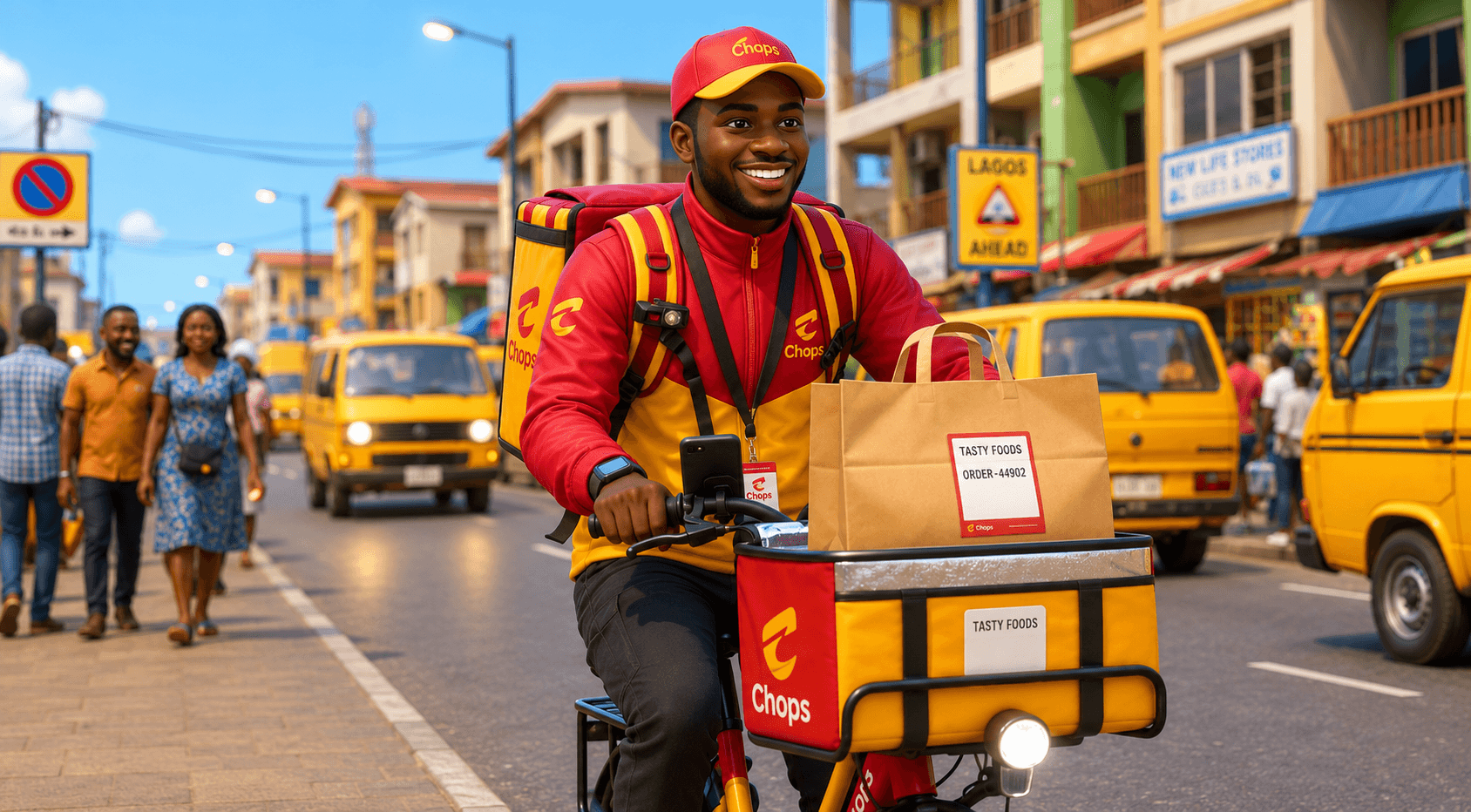 ChopsCity rider on a delivery